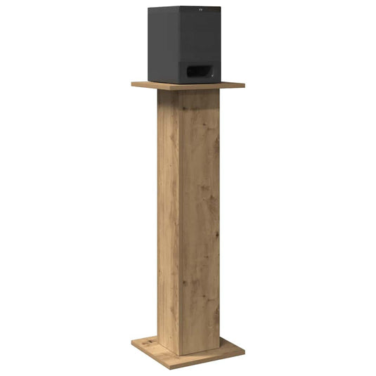Vidaxl speakerstandaards 2 st 30x30x95 cm hout artisanaal eikenkleurig