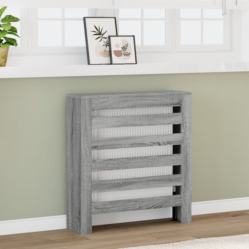Load image into Gallery viewer, Vidaxl radiatorombouw 78x20x82 cm bewerkt hout grijs sonoma eikenkleur
