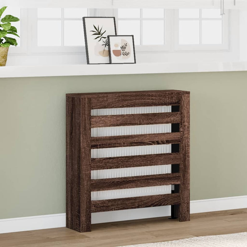 Load image into Gallery viewer, Vidaxl radiatorombouw 78x20x82 cm bewerkt hout bruin eikenkleurig
