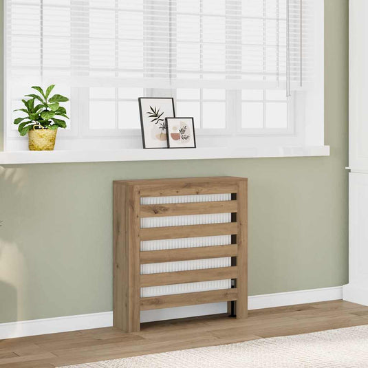 Vidaxl radiatorombouw 78x20x82 cm bewerkt hout artisanaal eikenkleur