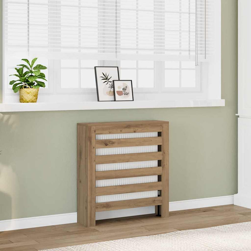 Load image into Gallery viewer, Vidaxl radiatorombouw 78x20x82 cm bewerkt hout artisanaal eikenkleur
