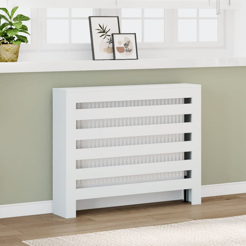 Load image into Gallery viewer, Vidaxl radiatorombouw 104x20x82 cm bewerkt hout wit
