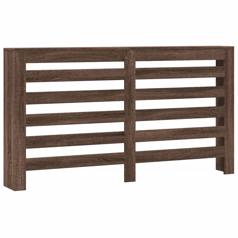 Load image into Gallery viewer, Vidaxl radiatorombouw 149x20x82 cm bewerkt hout bruin eikenkleurig
