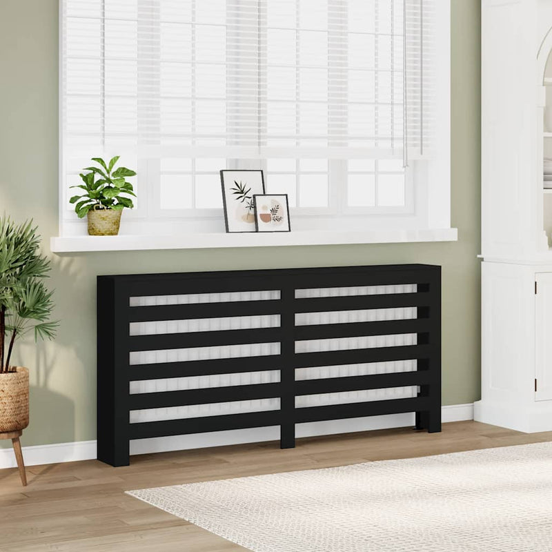 Load image into Gallery viewer, Vidaxl radiatorombouw 175x20x82 cm bewerkt hout zwart
