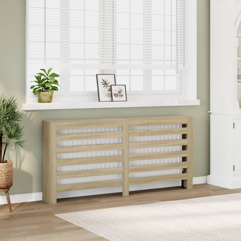 Load image into Gallery viewer, Vidaxl radiatorombouw 175x20x82 cm bewerkt hout sonoma eikenkleurig
