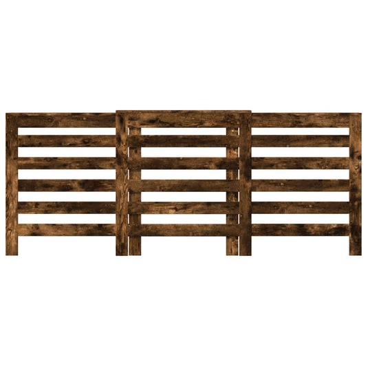 Vidaxl radiatorombouw 205x21,5x83,5 cm bewerkt hout gerookt eikenkleur