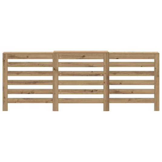 Vidaxl radiatorombouw 205x21,5x83,5 cm bewerkt hout artisanaal eiken