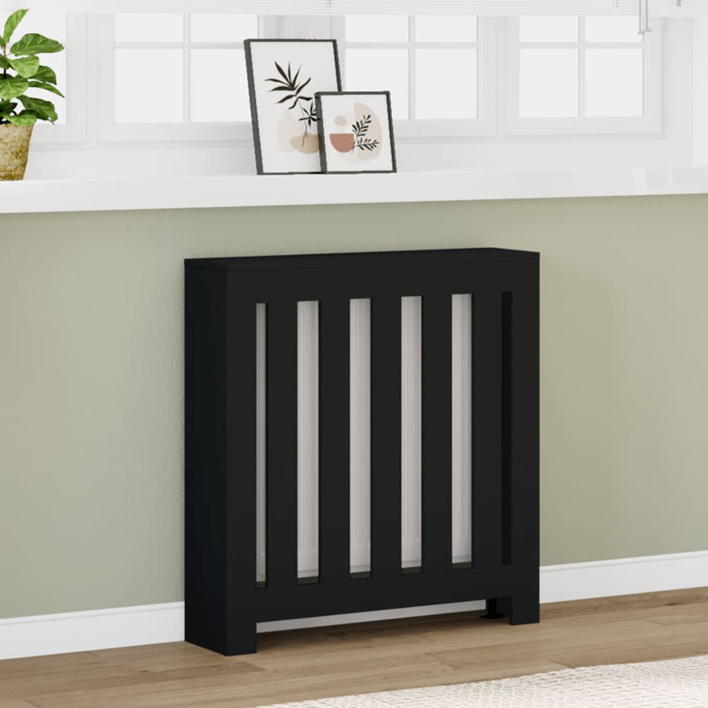 Load image into Gallery viewer, Vidaxl radiatorombouw 78x20x82 cm bewerkt hout zwart
