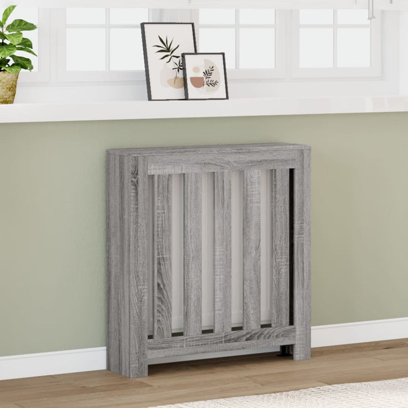 Load image into Gallery viewer, Vidaxl radiatorombouw 78x20x82 cm bewerkt hout grijs sonoma eikenkleur
