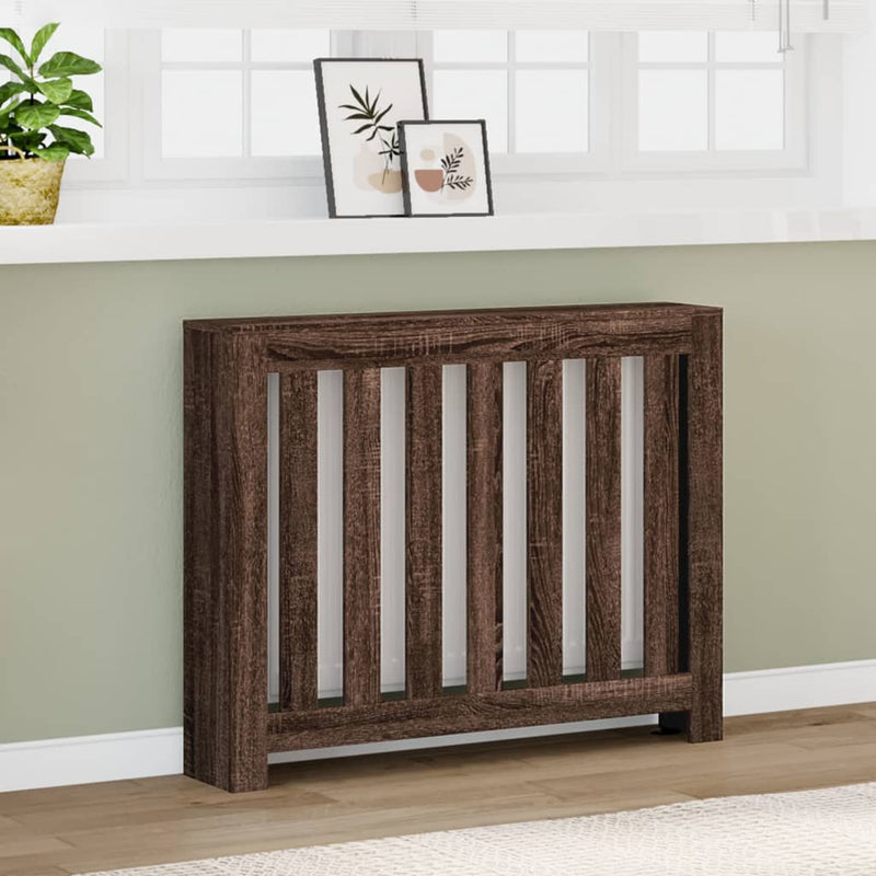Load image into Gallery viewer, Vidaxl radiatorombouw 104x20x82 cm bewerkt hout bruin eikenkleurig
