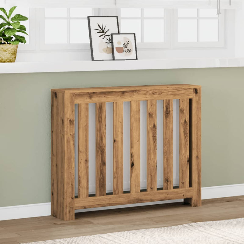 Load image into Gallery viewer, Vidaxl radiatorombouw 104x20x82 cm bewerkt hout artisanaal eikenkleur

