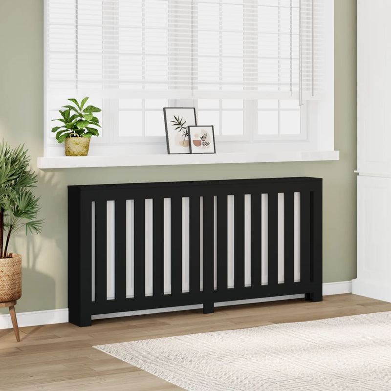 Load image into Gallery viewer, Vidaxl radiatorombouw 175x20x82 cm bewerkt hout zwart
