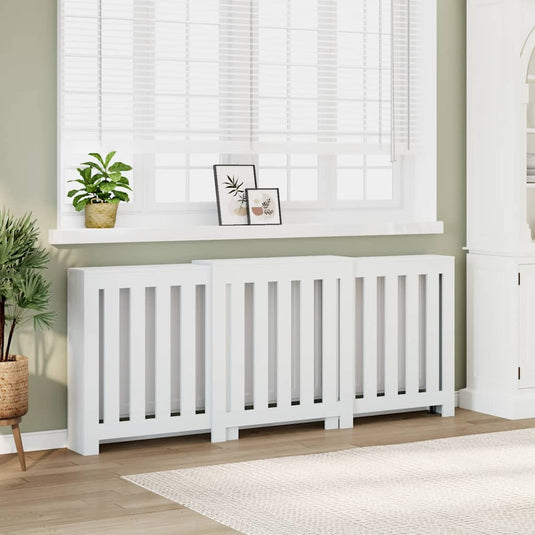 Vidaxl radiatorombouw 205x21,5x83,5 cm bewerkt hout wit