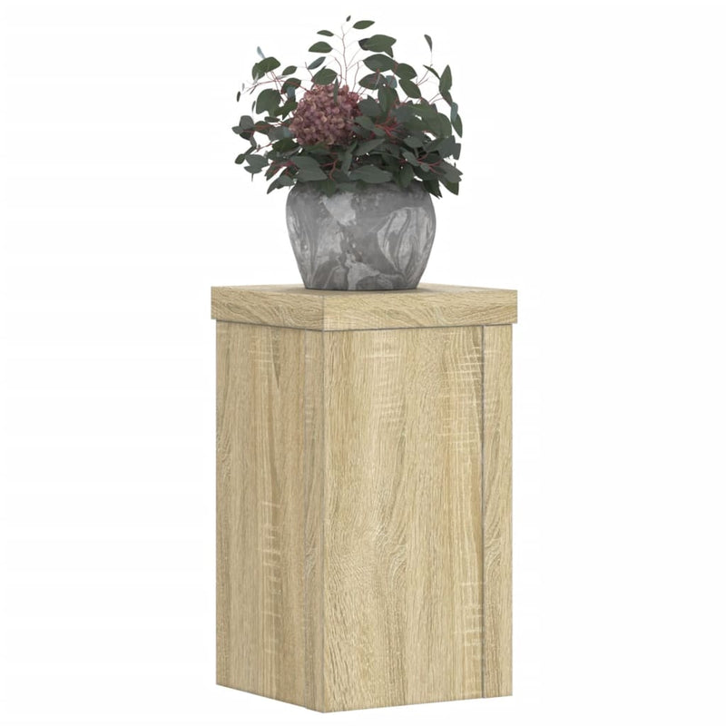 Load image into Gallery viewer, Vidaxl plantenstandaards 2 st 10x10x18 cm bewerkt hout sonoma eiken
