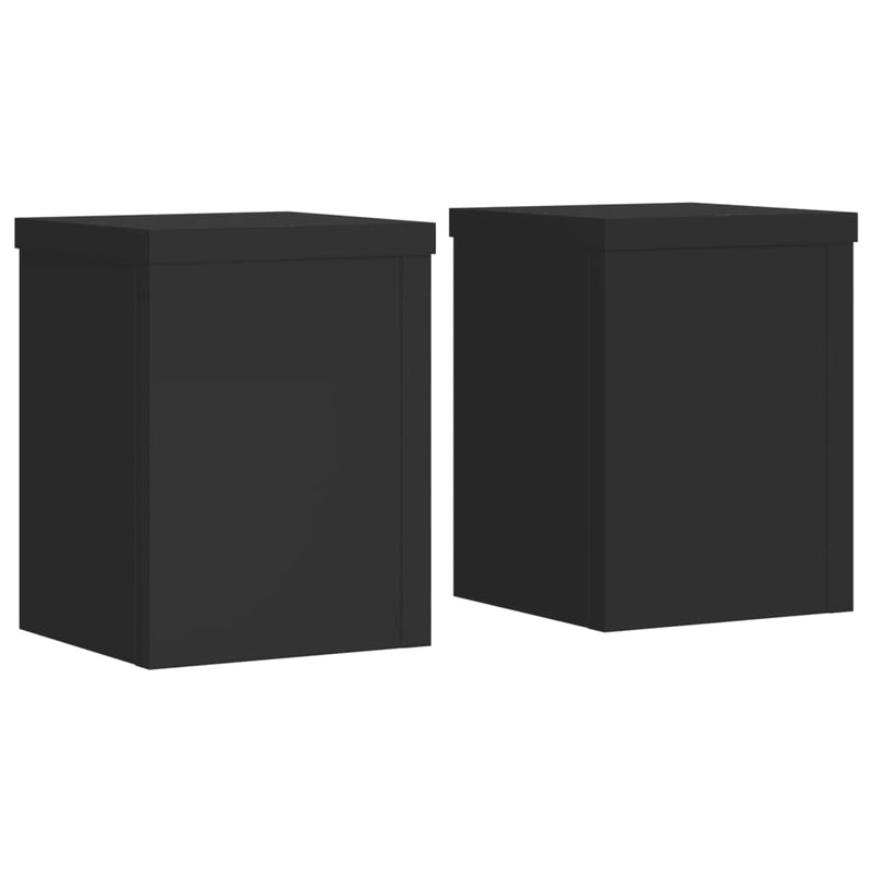 Load image into Gallery viewer, Vidaxl plantenstandaards 2 st 15x15x20 cm bewerkt hout zwart
