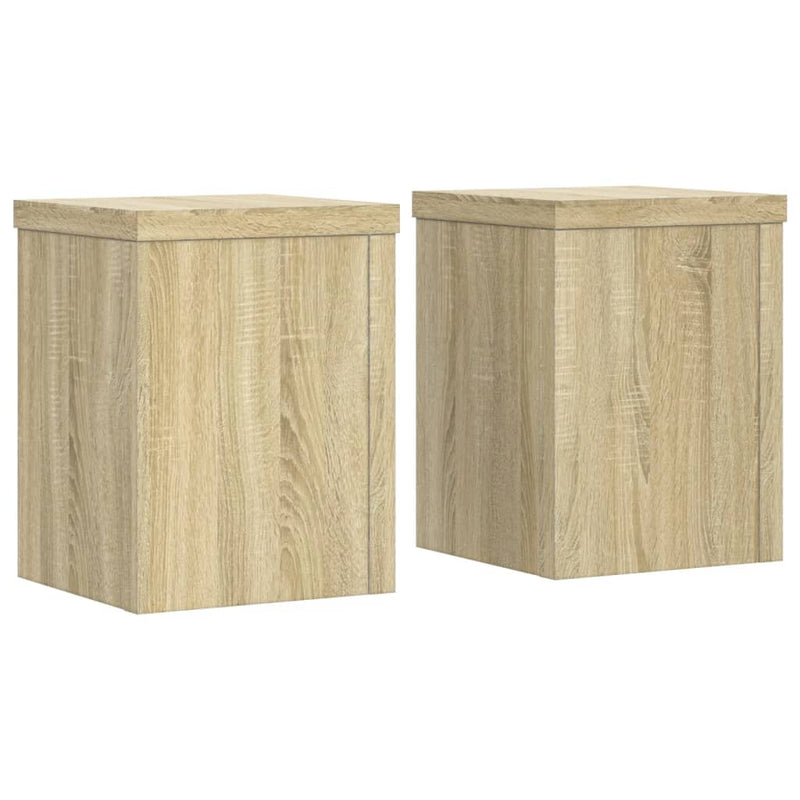 Load image into Gallery viewer, Vidaxl plantenstandaards 2 st 15x15x20 cm bewerkt hout sonoma eiken
