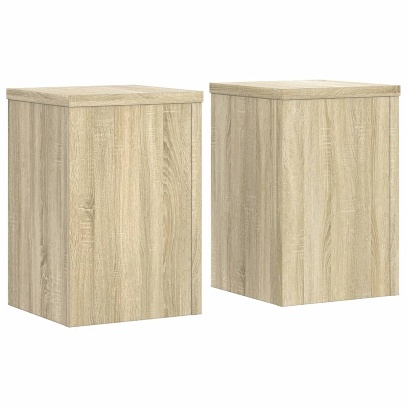 Load image into Gallery viewer, Vidaxl plantenstandaards 2 st 20x20x30 cm bewerkt hout sonoma eiken
