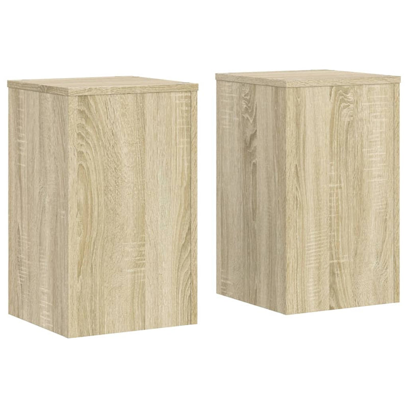 Load image into Gallery viewer, Vidaxl plantenstandaards 2 st 30x30x50 cm bewerkt hout sonoma eiken
