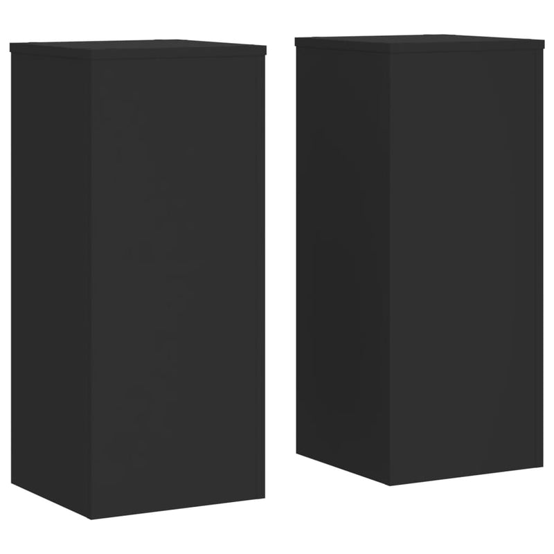 Load image into Gallery viewer, Vidaxl plantenstandaards 2 st 30x30x70 cm bewerkt hout zwart
