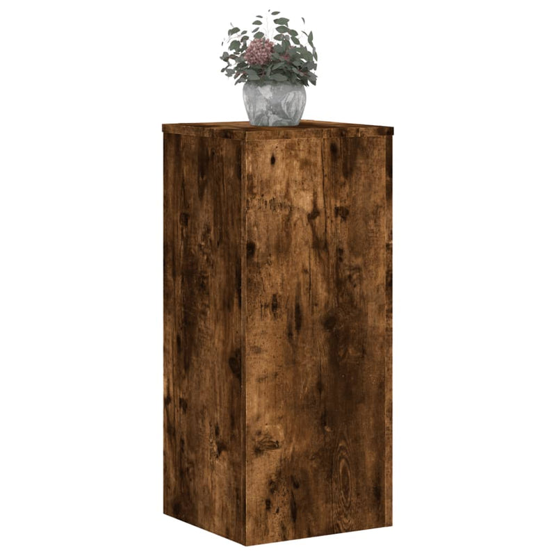Load image into Gallery viewer, Vidaxl plantenstandaards 2 st 30x30x70 cm bewerkt hout gerookt eiken
