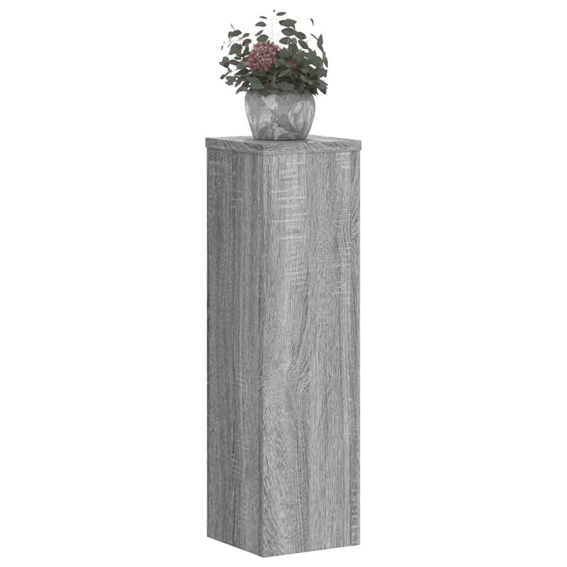 Load image into Gallery viewer, Vidaxl plantenstandaards 2 st 17x17x60 cm bewerkt hout grijs sonoma
