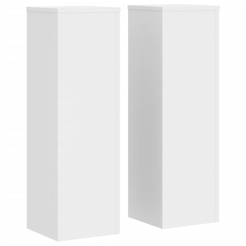 Load image into Gallery viewer, Vidaxl plantenstandaards 2 st 25x25x80 cm bewerkt hout wit
