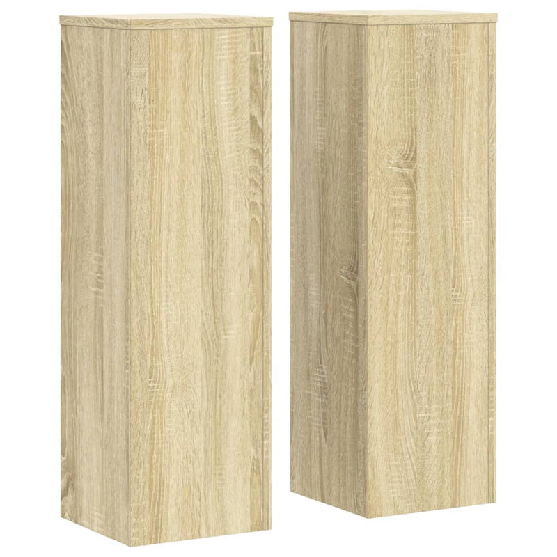 Load image into Gallery viewer, Vidaxl plantenstandaards 2 st 25x25x80 cm bewerkt hout sonoma eiken
