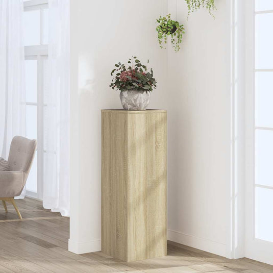 Vidaxl plantenstandaard 33x33x100 cm bewerkt hout sonoma eikenkleurig