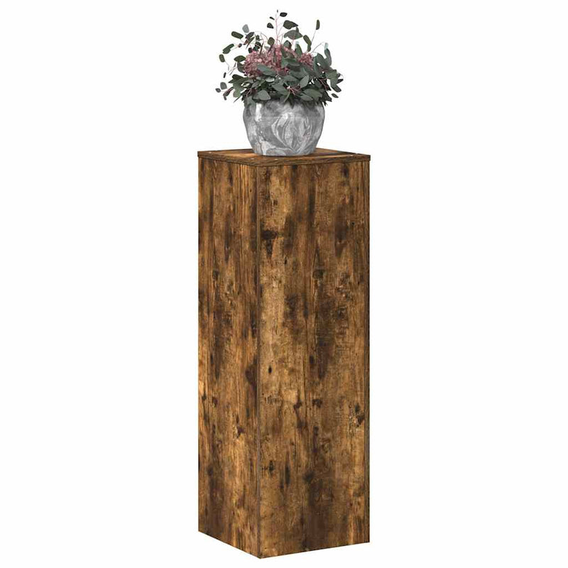 Load image into Gallery viewer, Vidaxl plantenstandaard 33x33x100 cm bewerkt hout gerookt eikenkleurig
