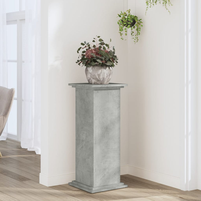 Load image into Gallery viewer, Vidaxl plantenstandaard 33x33x80 cm bewerkt hout betongrijs
