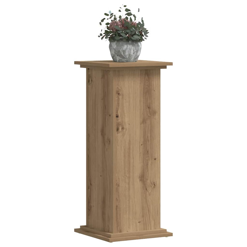 Load image into Gallery viewer, Vidaxl plantenstandaard 33x33x80 cm bewerkt hout artisanaal eikenkleur
