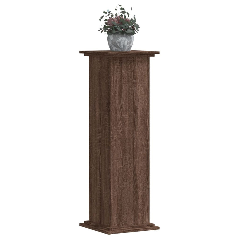 Load image into Gallery viewer, Vidaxl plantenstandaard 33x33x100 cm bewerkt hout bruin eikenkleurig
