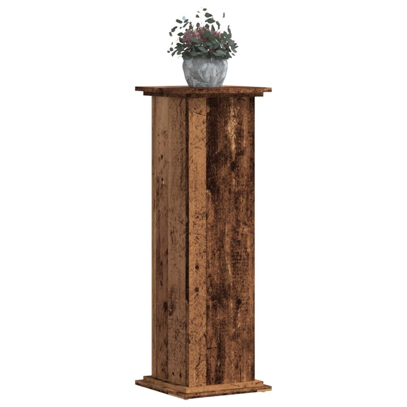 Load image into Gallery viewer, Vidaxl plantenstandaard 33x33x100 cm bewerkt hout oud houtkleurig
