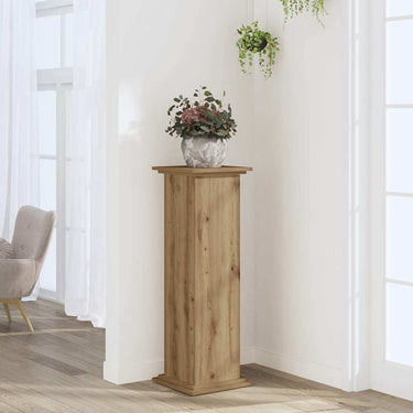 Vidaxl plantenstandaard 33x33x100 cm bewerkt hout artisanaal eiken