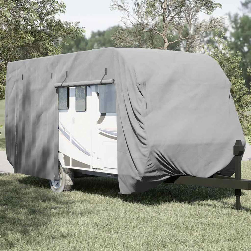 Load image into Gallery viewer, Vidaxl caravanhoes 550x250x220 cm vliesvlies grijs

