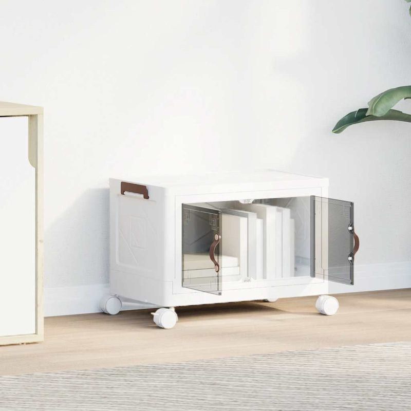 Load image into Gallery viewer, Vidaxl opbergbox stapelbaar met wielen 28 l 48,5x29,5x33 cm
