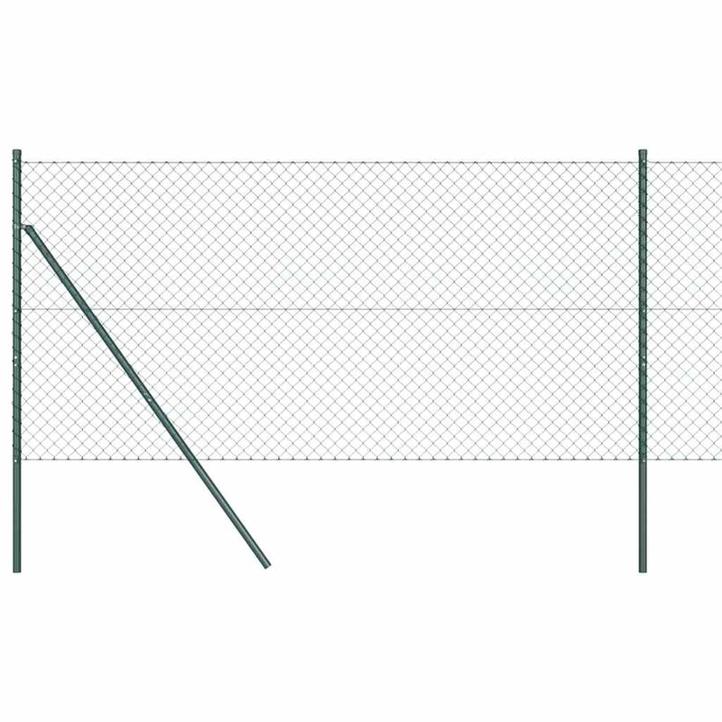 Load image into Gallery viewer, Vidaxl afrasteringspaal groen 10 x 1 m (40 x 40 mm gaas) staal en pvc
