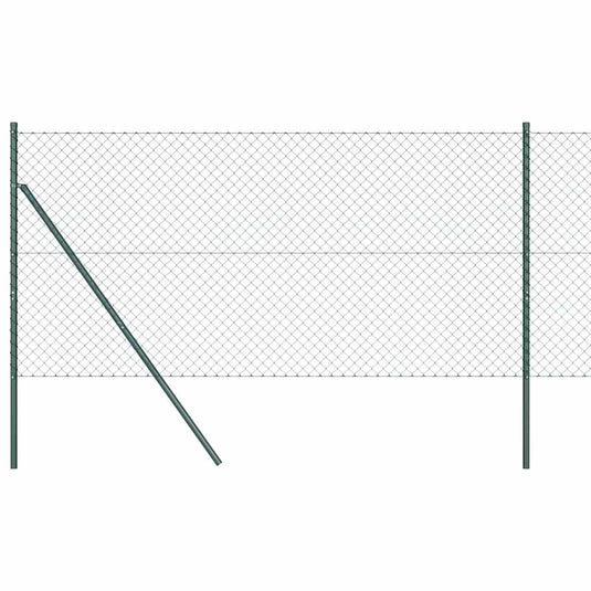 Vidaxl afrasteringspaal groen 10 x 1 m (40 x 40 mm gaas) staal en pvc