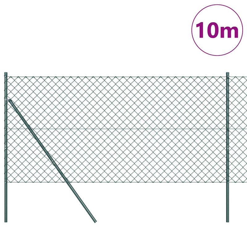 Load image into Gallery viewer, Vidaxl afrasteringspaal groen 10 x 1,2 m (60 x 60 mm gaas)
