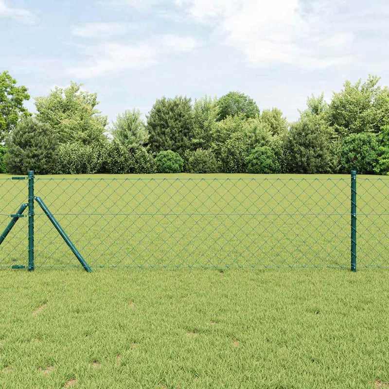 Load image into Gallery viewer, Vidaxl afrasteringspaal groen 0,8 x 25 m (60 x 60 mm gaas) staal
