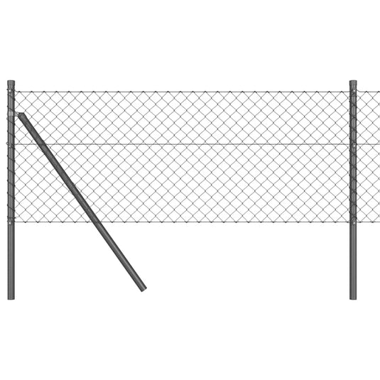 Vidaxl afrasteringspaal grijs 10 x 0,8 m (40 x 40 mm gaas)