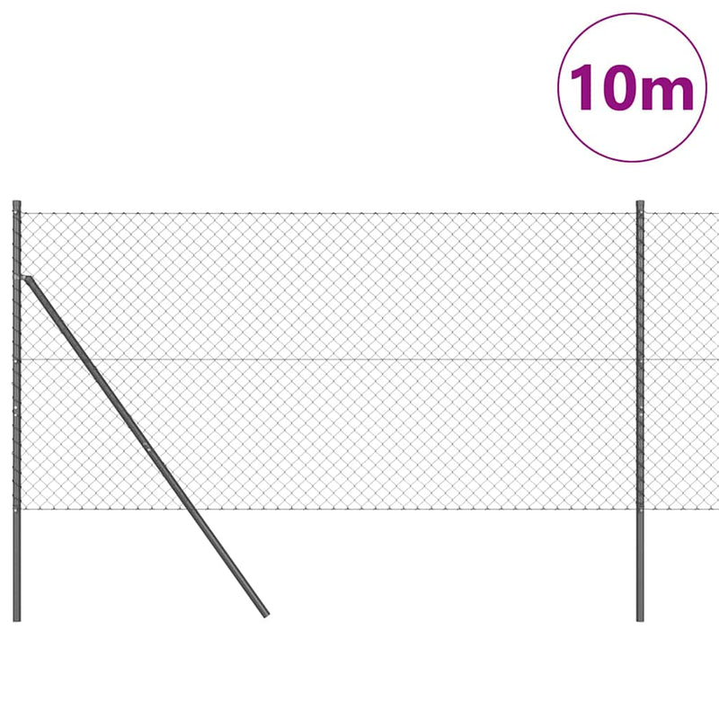 Load image into Gallery viewer, Vidaxl afrasteringspaal grijs 10 x 1,4 m (40 x 40 mm gaas)
