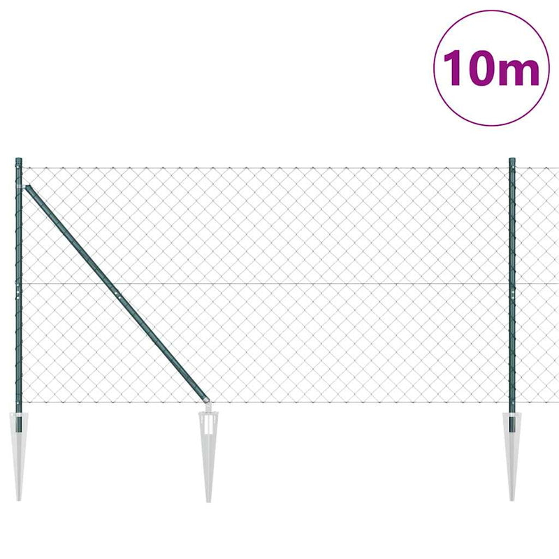 Load image into Gallery viewer, Vidaxl afrasteringspaal groen 10 x 1,2 m (60 x 60 mm gaas)

