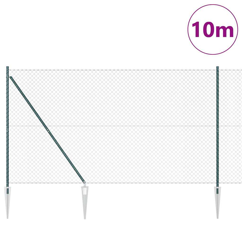 Load image into Gallery viewer, Vidaxl afrasteringspaal groen 10 x 1,5 m (60 x 60 mm gaas)
