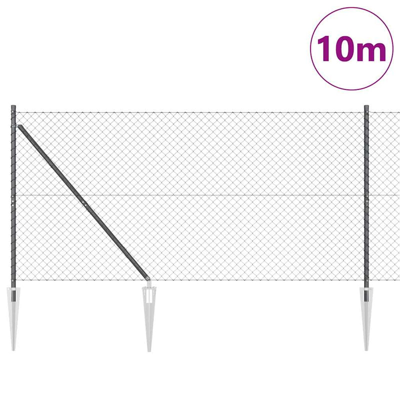 Load image into Gallery viewer, Vidaxl afrasteringspaal grijs 10 x 1,2 m (40 x 40 mm gaas)
