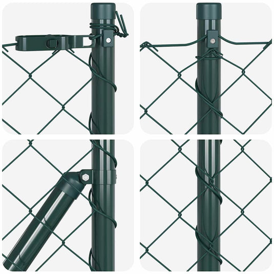 Vidaxl afrasteringspaal groen 10 x 0,8 m (60 x 60 mm gaas)