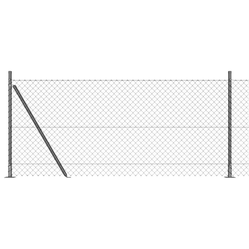 Load image into Gallery viewer, Vidaxl afrasteringspaal grijs 10 x 1 m (40 x 40 mm gaas) staal en pvc

