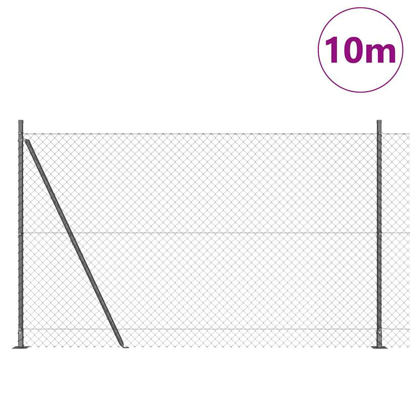 Load image into Gallery viewer, Vidaxl afrasteringspaal grijs 10 x 1,5 m (40 x 40 mm gaas)
