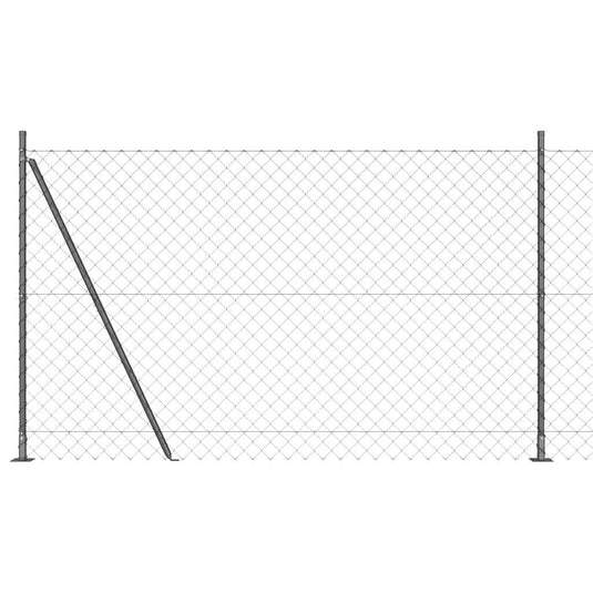 Vidaxl afrasteringspaal grijs 10 x 1,6 m (60 x 60 mm gaas)