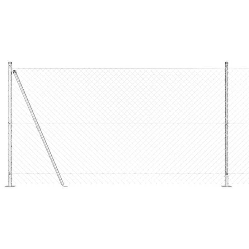 Load image into Gallery viewer, Vidaxl afrasteringspaal zilver 10 x 1,2 m (40 x 40 mm gaas) staal
